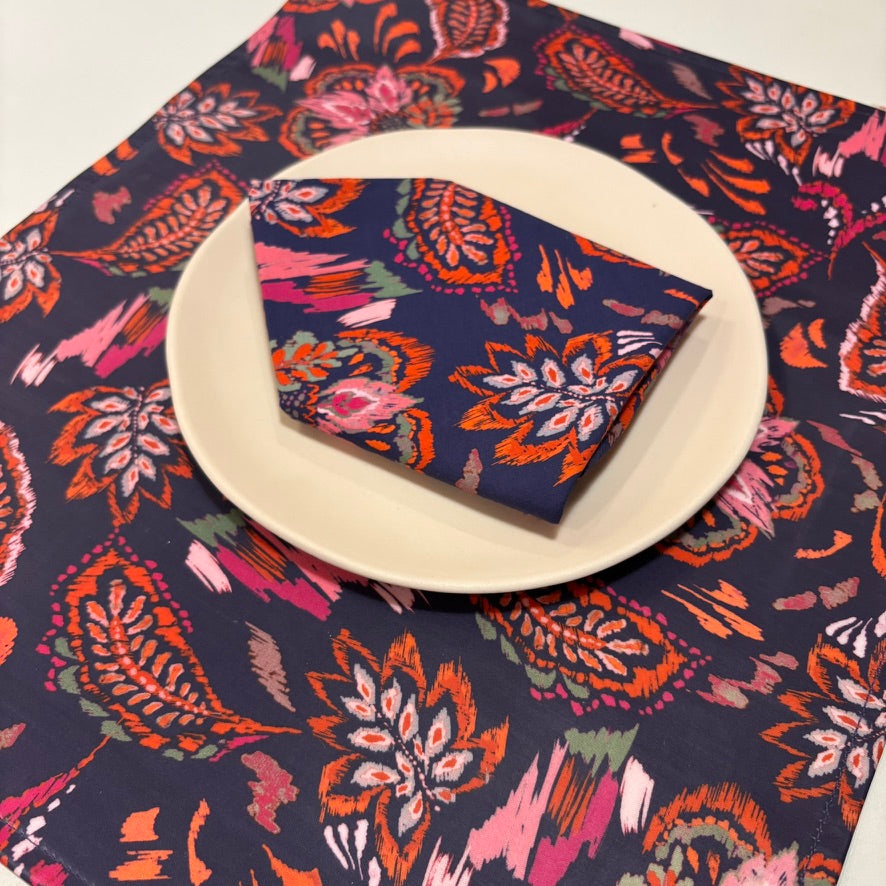 Set de Table & Serviette - Indigo Corail