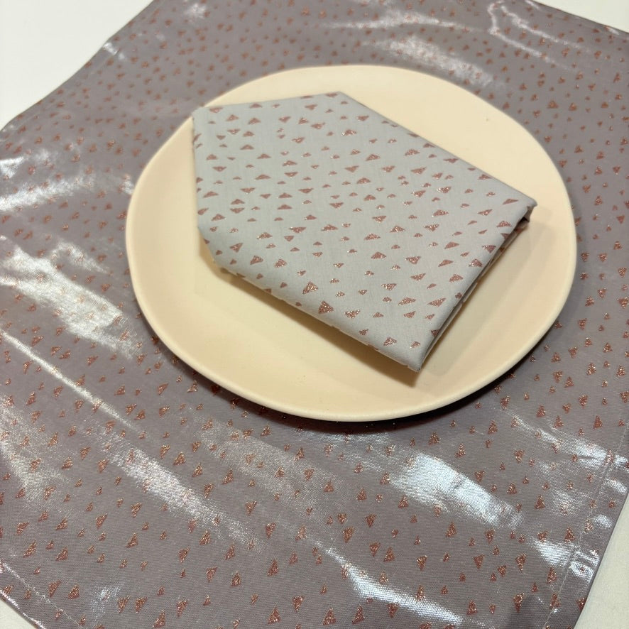 Set de Table & Serviette - Triangle Cuivré