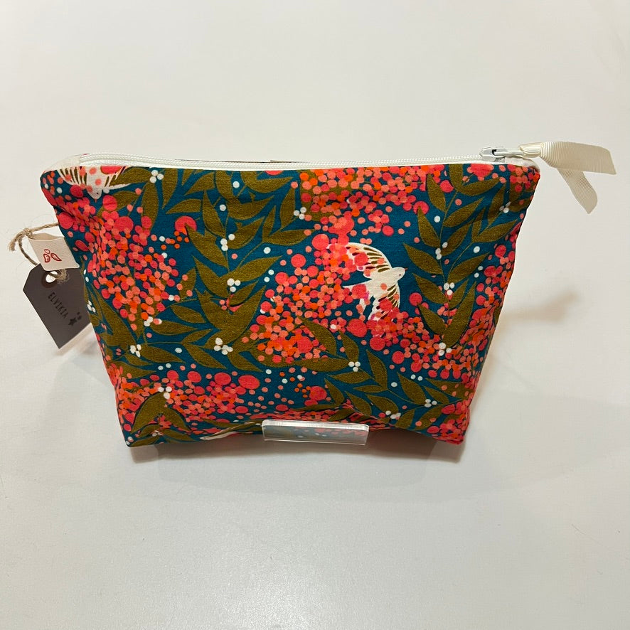 Pochette Zippée - Oiseau Fleuri