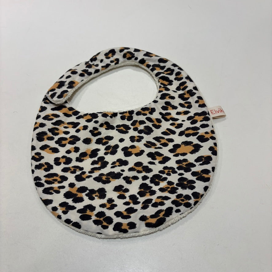 Bavoir Ecru - Léopard