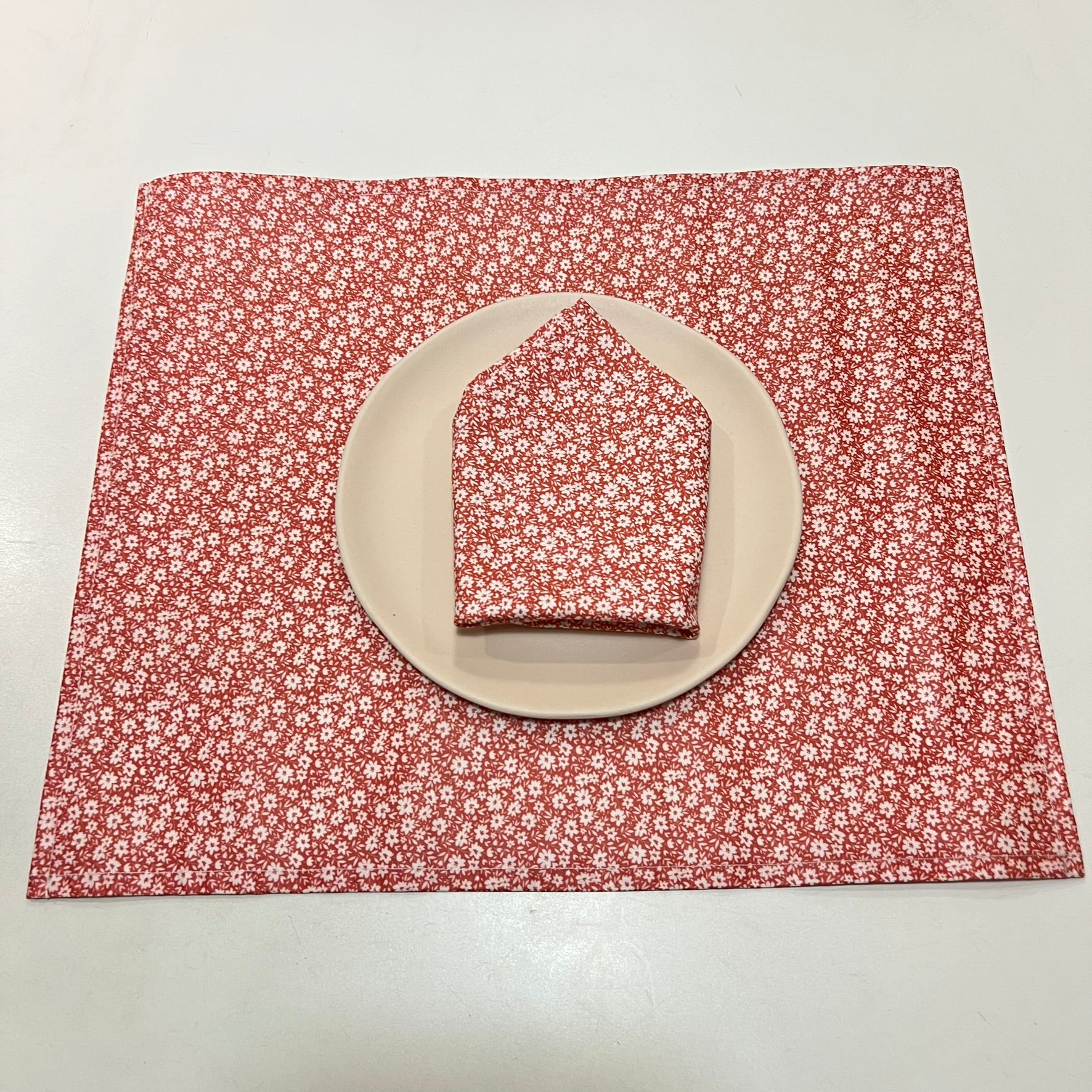 Set de Table & Serviette - Céramique Fleurie