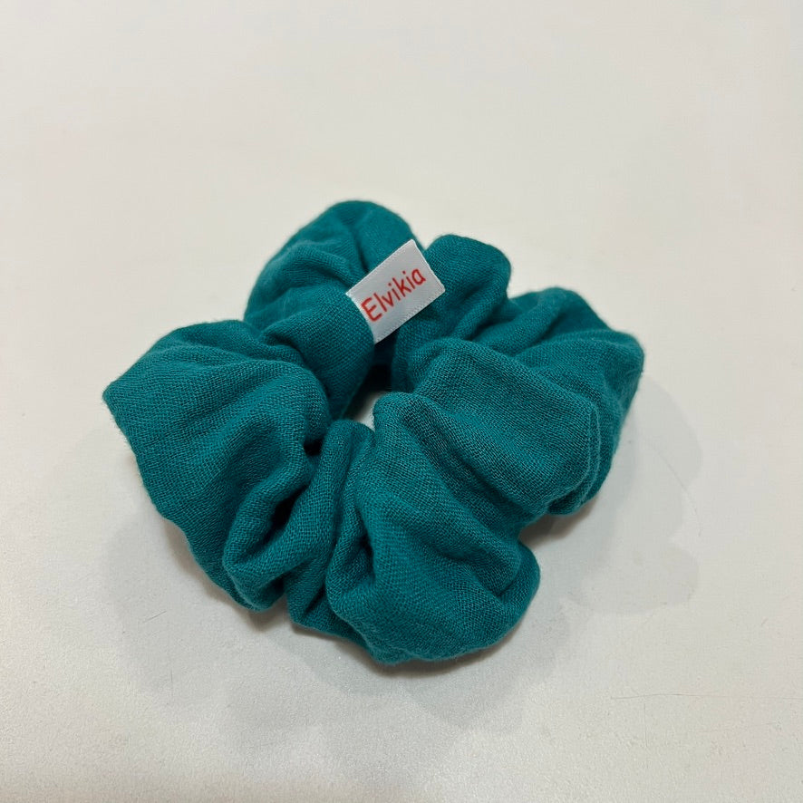 Chouchou Gaze de Coton - Bleu Canard