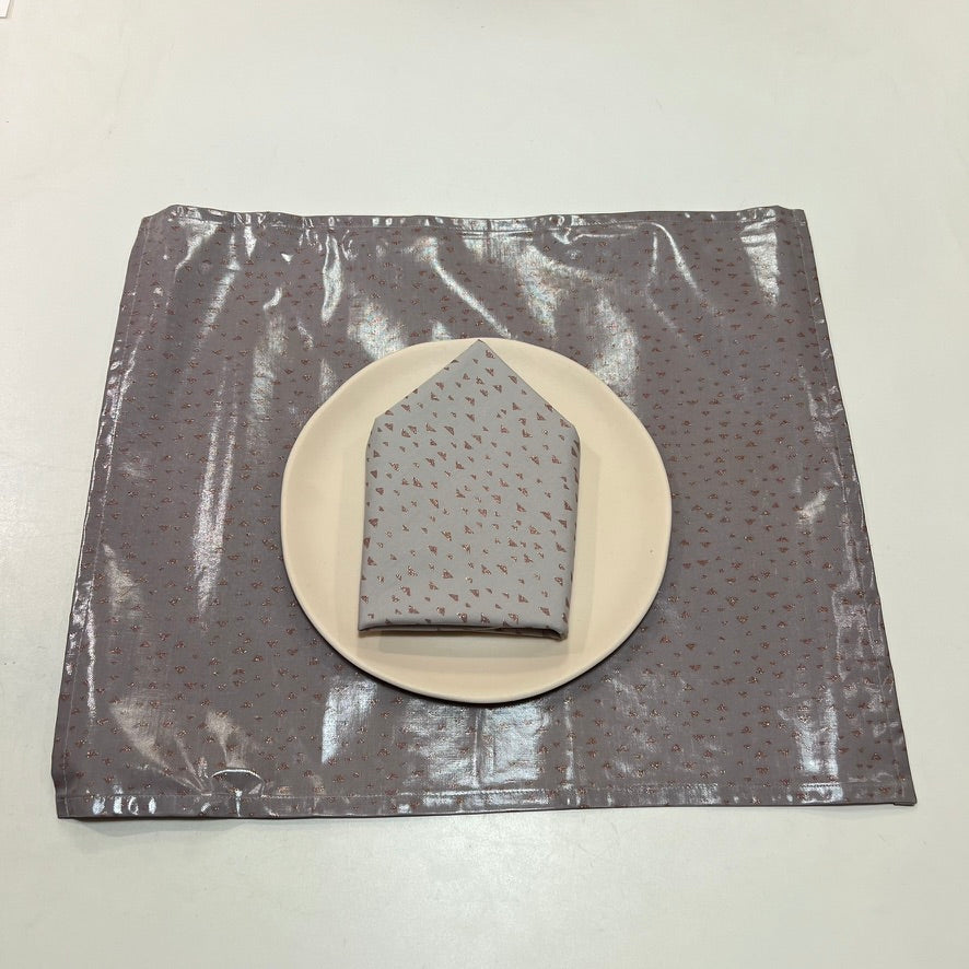 Set de Table & Serviette - Triangle Cuivré