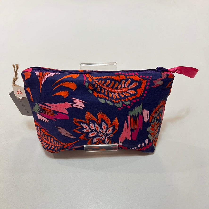 Pochette Zippée - Indigo Corail