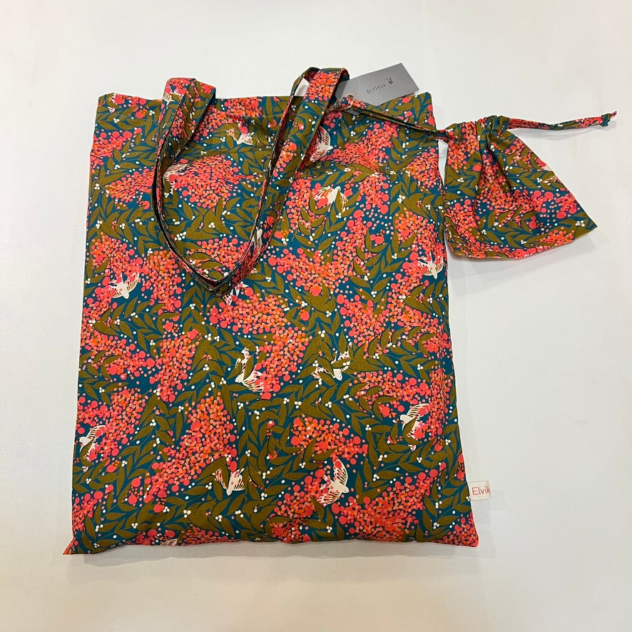 Tote bag - Oiseau fleuri