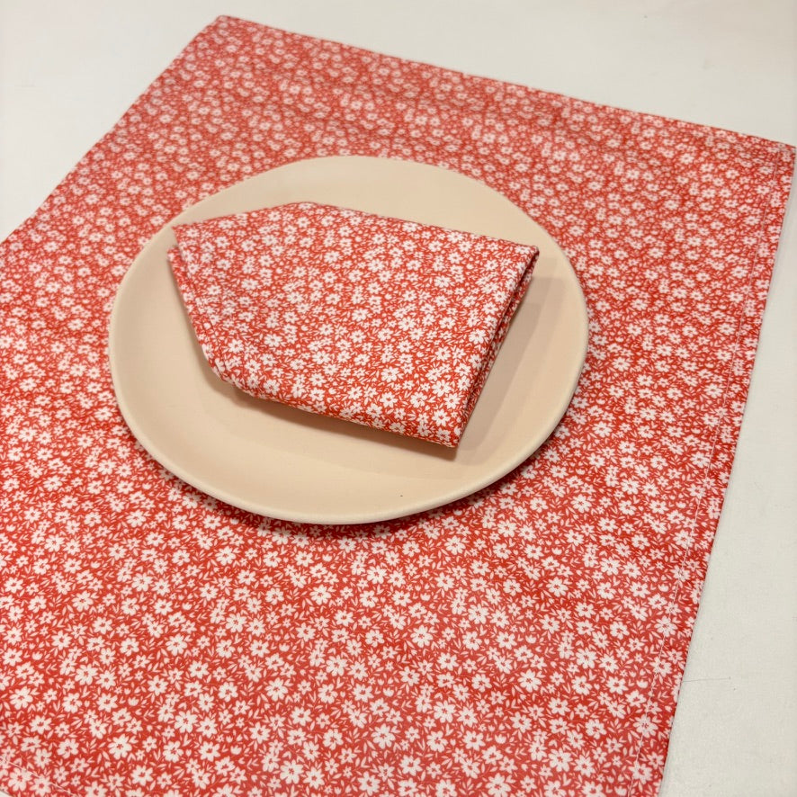 Set de Table & Serviette - Céramique Fleurie