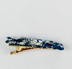 Barrettes Croco - Fleurs Bleues