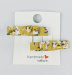 Barrettes Croco - Ocre