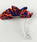 Barrette Plissée - Indigo Corail