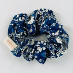 Chouchou Scrunchie - Fleurs Bleues
