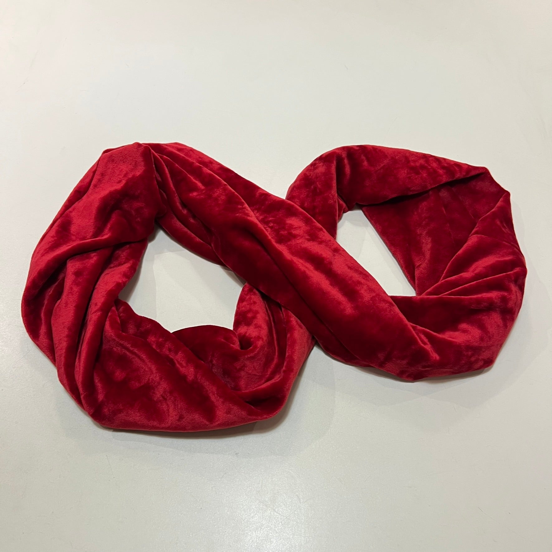 Snood Velours - Rouge Opéra