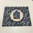 Set de Table & Serviette - Fleurs Bleues