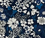 Set de Table & Serviette - Fleurs Bleues