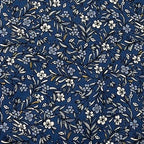 Chouchou Scrunchie - Petites Fleurs Bleues
