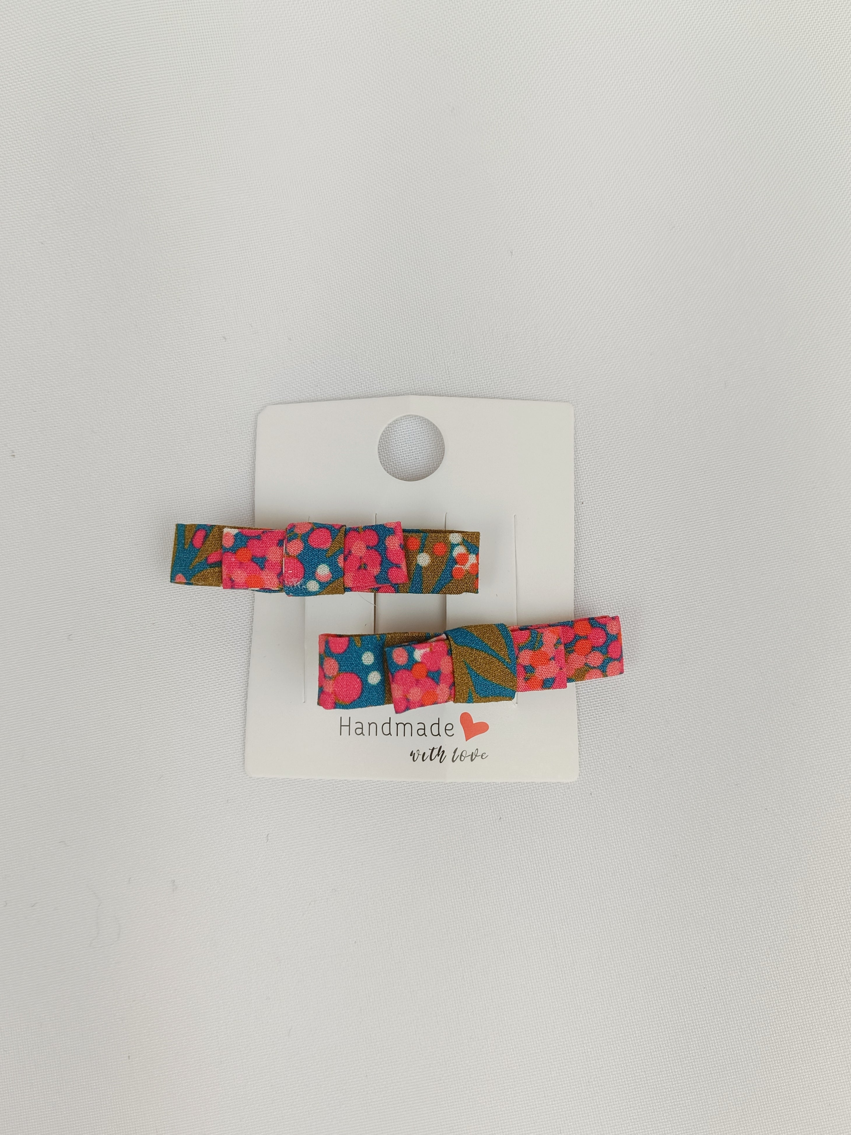 Barrettes Croco - oiseau fleuri