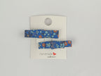 Barrettes Croco - Nuit de Bleu